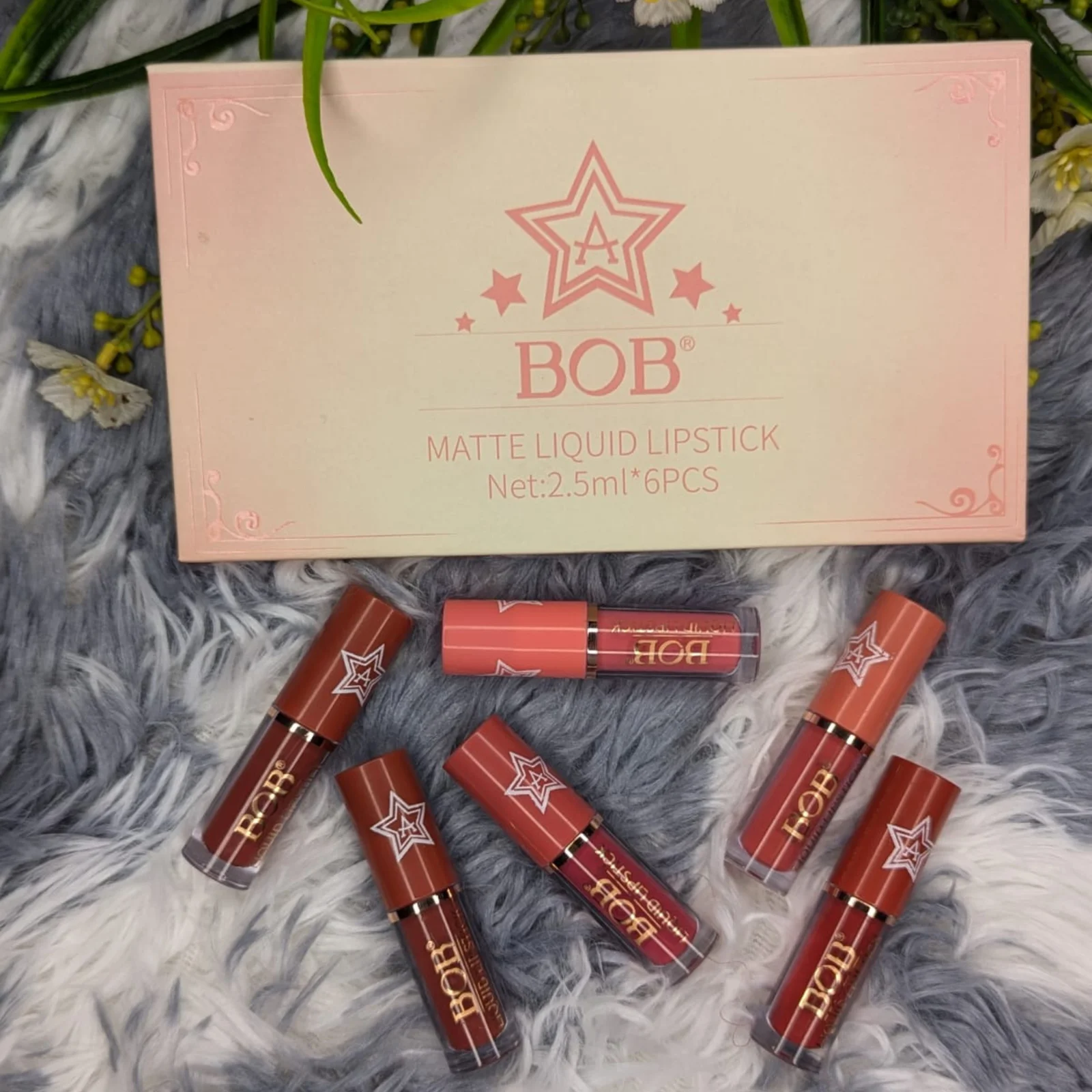 BOB 6 pcs Matte Waterproof Liquid Lipstick Set